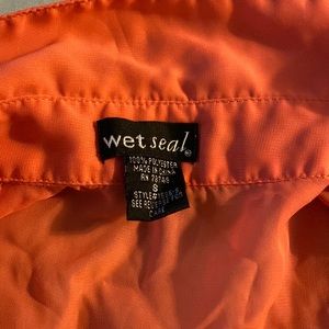 Orange button up tank